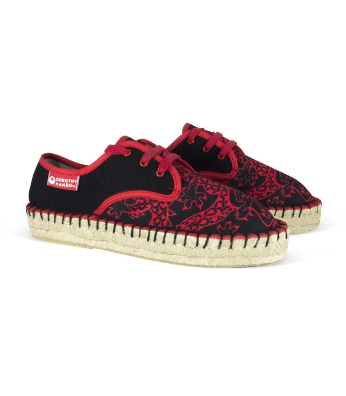 Alpargatas de esparto con plataforma para mujer RED DRAGON
